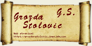 Grozda Stolović vizit kartica